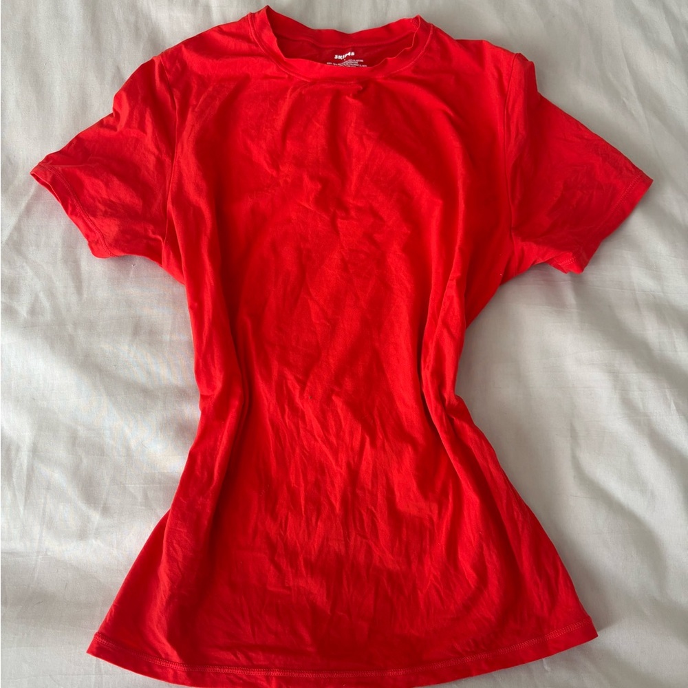 Limited Edition SKIMS Red Short Sleeve Crewneck Tee